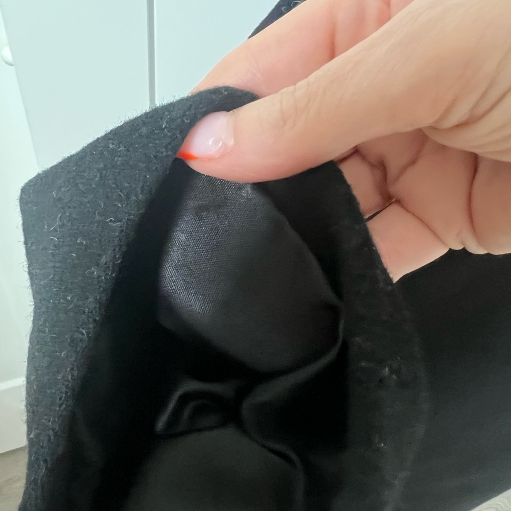 Vintage Black Cashmere Coat with Fur Collar - Picture 9 of 13